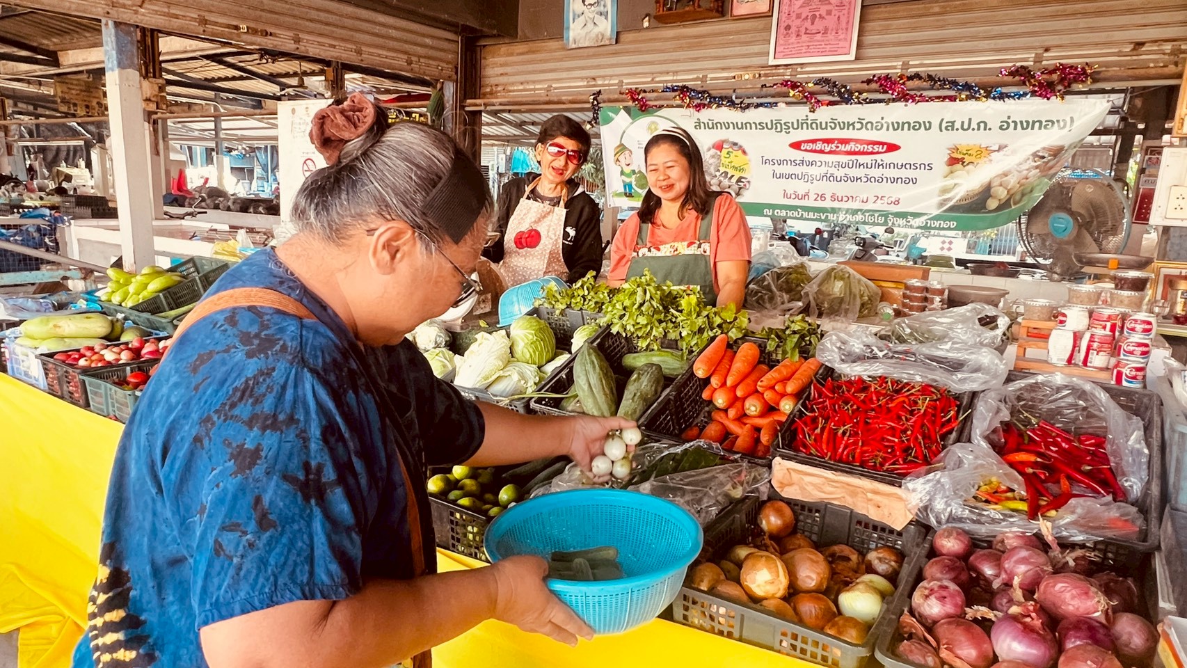 title -  ส.ป.ก.อ่างทอง จัดกิจกรรมโครงการส่งความสุขปีใหม่มอบให้เกษตรกรในเขตปฏิรูปที่ดินจังหวัดอ่างทอง กระทรวงเกษตรและสหกรณ์ ประจำปี พ.ศ. 2569  ณ ตลาดบ้านมะขาม ตำบลจรเข้ร้อง อำเภอไชโย จังหวัดอ่างทอง